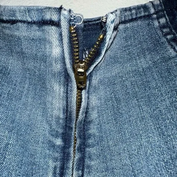 PacSun Womens (24) XS Retro Denim Patchwork Colorblocked Streetwear Mini Skirt - Picture 4 of 5